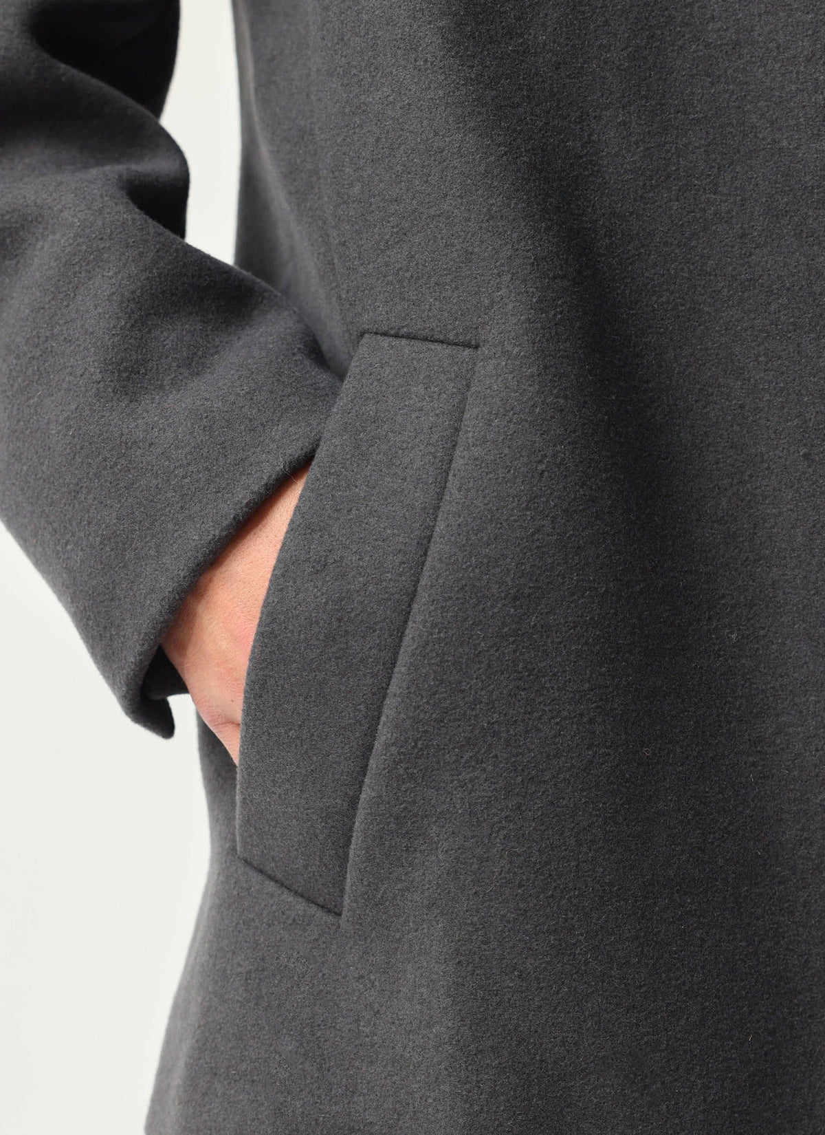 Peacoat - Melton Wool - Charcoal Grey | Percival Deals