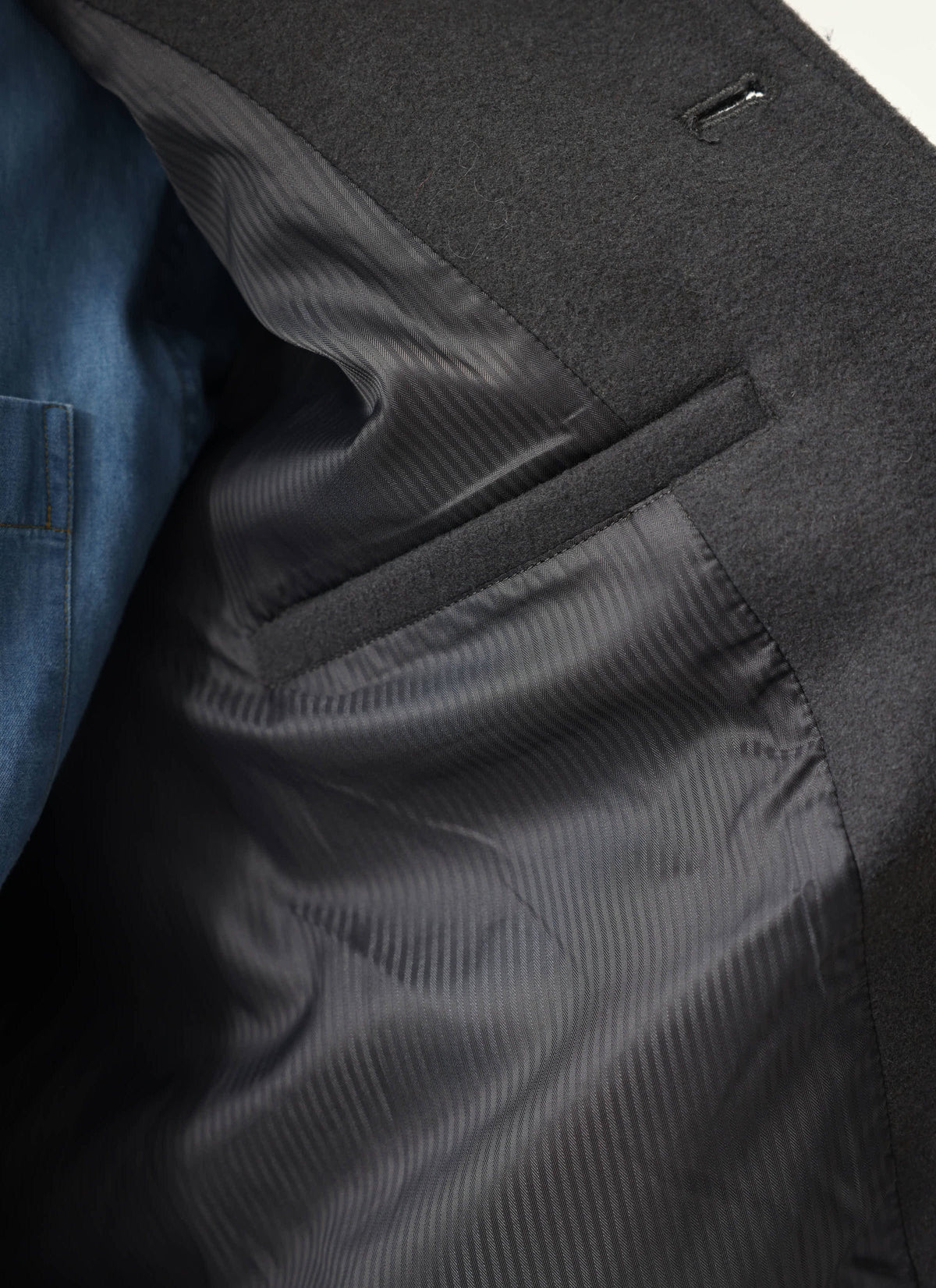 Peacoat - Melton Wool - Charcoal Grey | Percival Deals