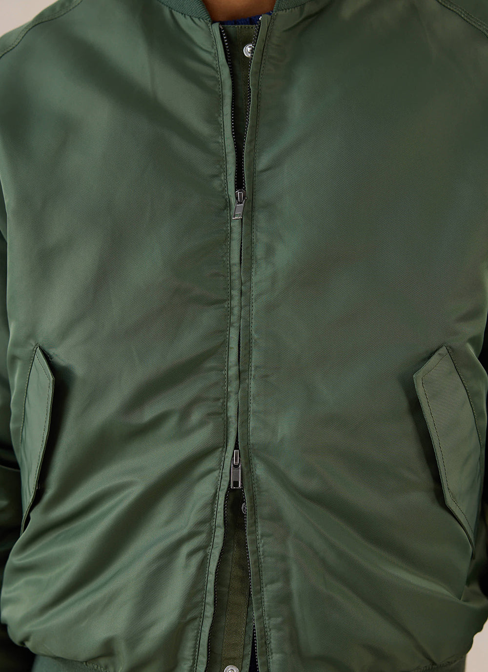 Men's Bomber Jacket - Nylon - Forest Green - Percival | Percival Latest