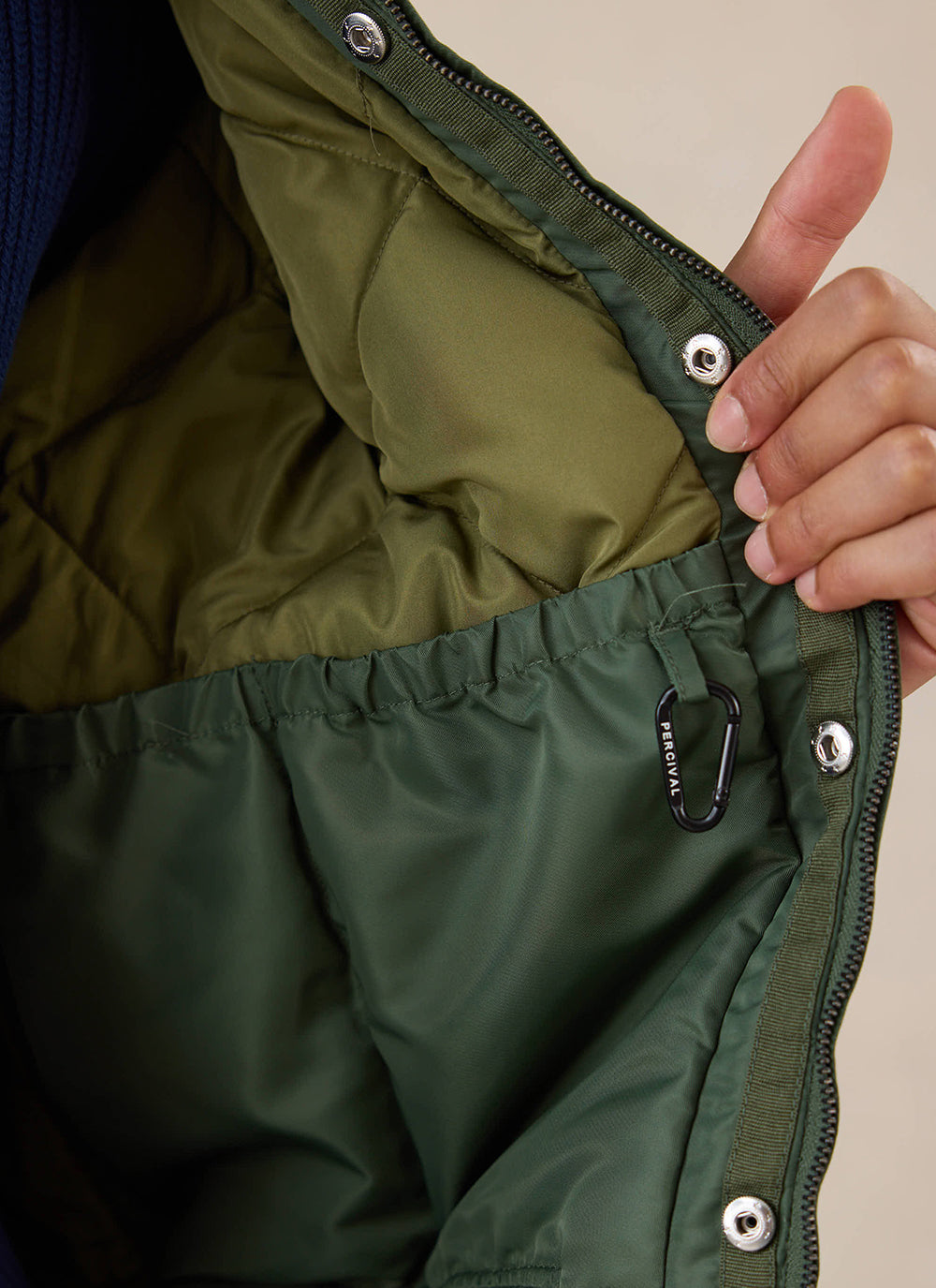 Men's Bomber Jacket - Nylon - Forest Green - Percival | Percival Latest
