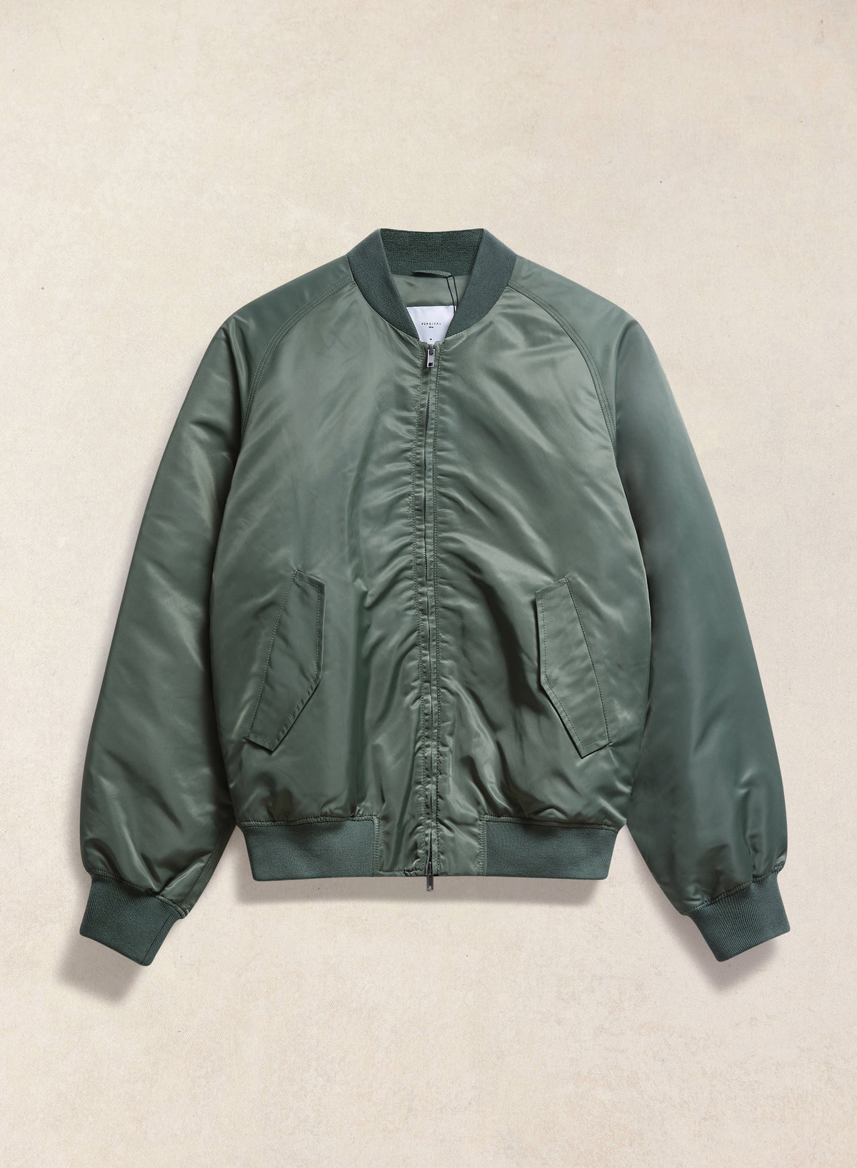 Men's Bomber Jacket - Nylon - Forest Green - Percival | Percival Latest