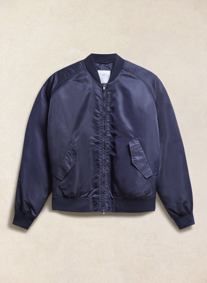 Men's Bomber Jacket - Nylon - Midnight Blue - Percival | Percival Signature