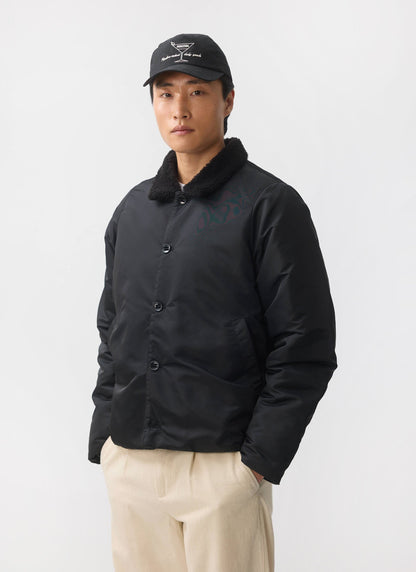 Doppio Bomber Jacket - Nylon - Black | Percival Popular