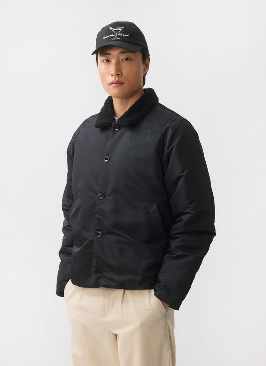 Doppio Bomber Jacket - Nylon - Black | Percival Popular