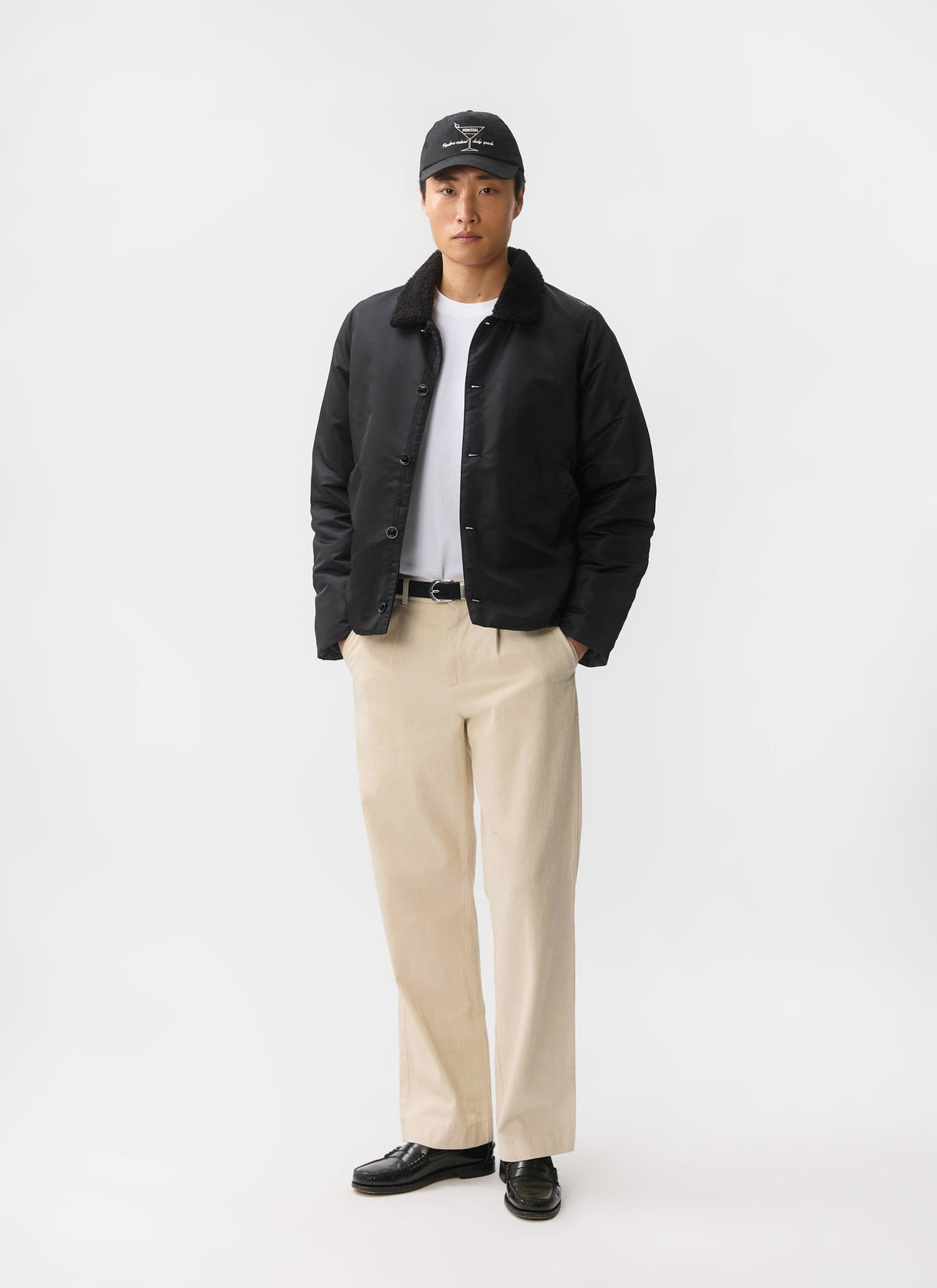 Doppio Bomber Jacket - Nylon - Black | Percival Popular