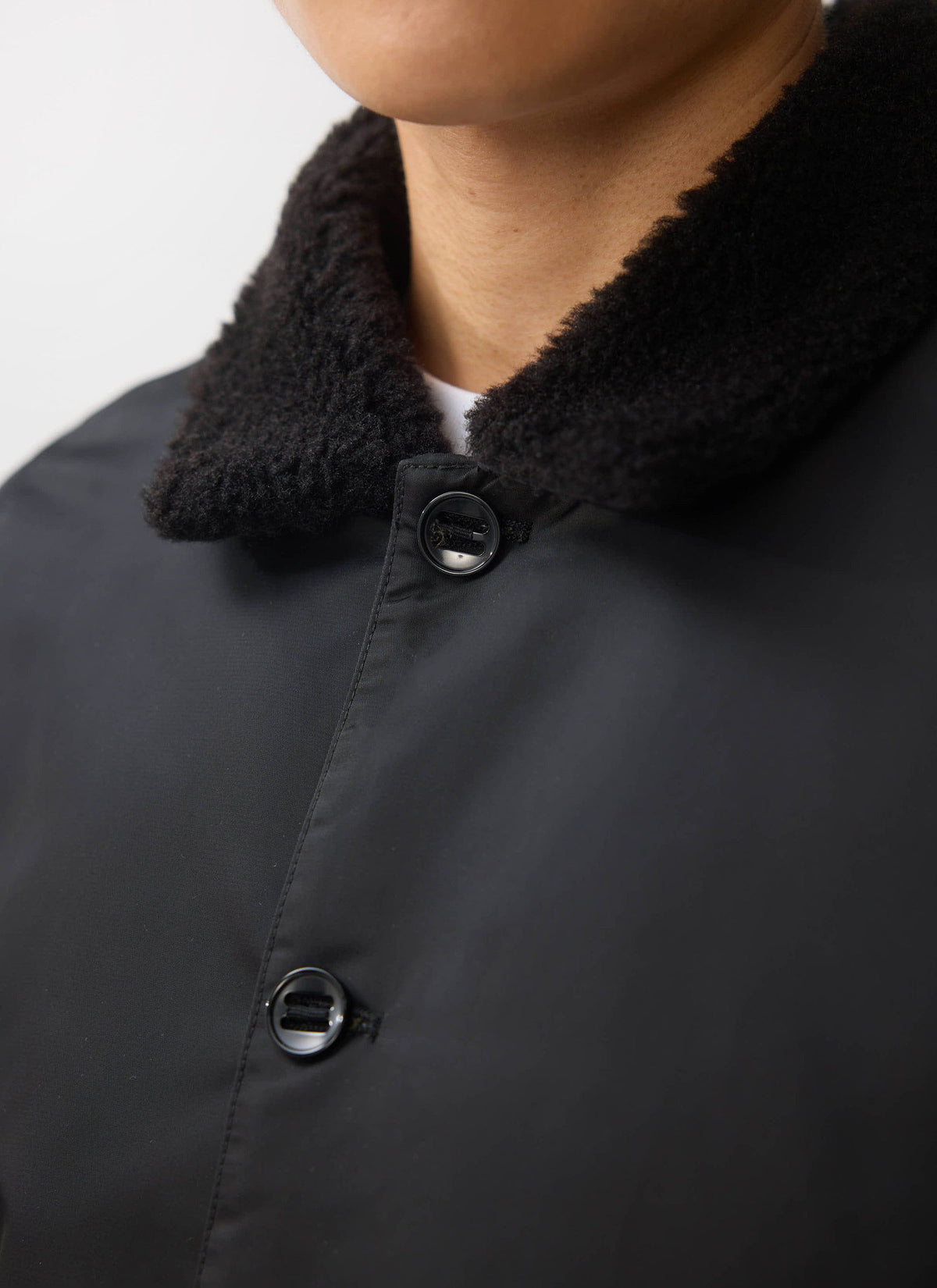 Doppio Bomber Jacket - Nylon - Black | Percival Popular