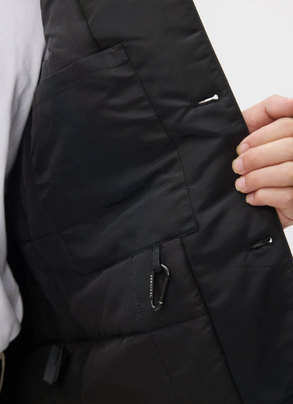 Doppio Bomber Jacket - Nylon - Black | Percival Popular