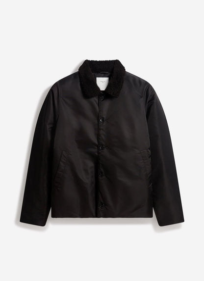 Doppio Bomber Jacket - Nylon - Black | Percival Popular