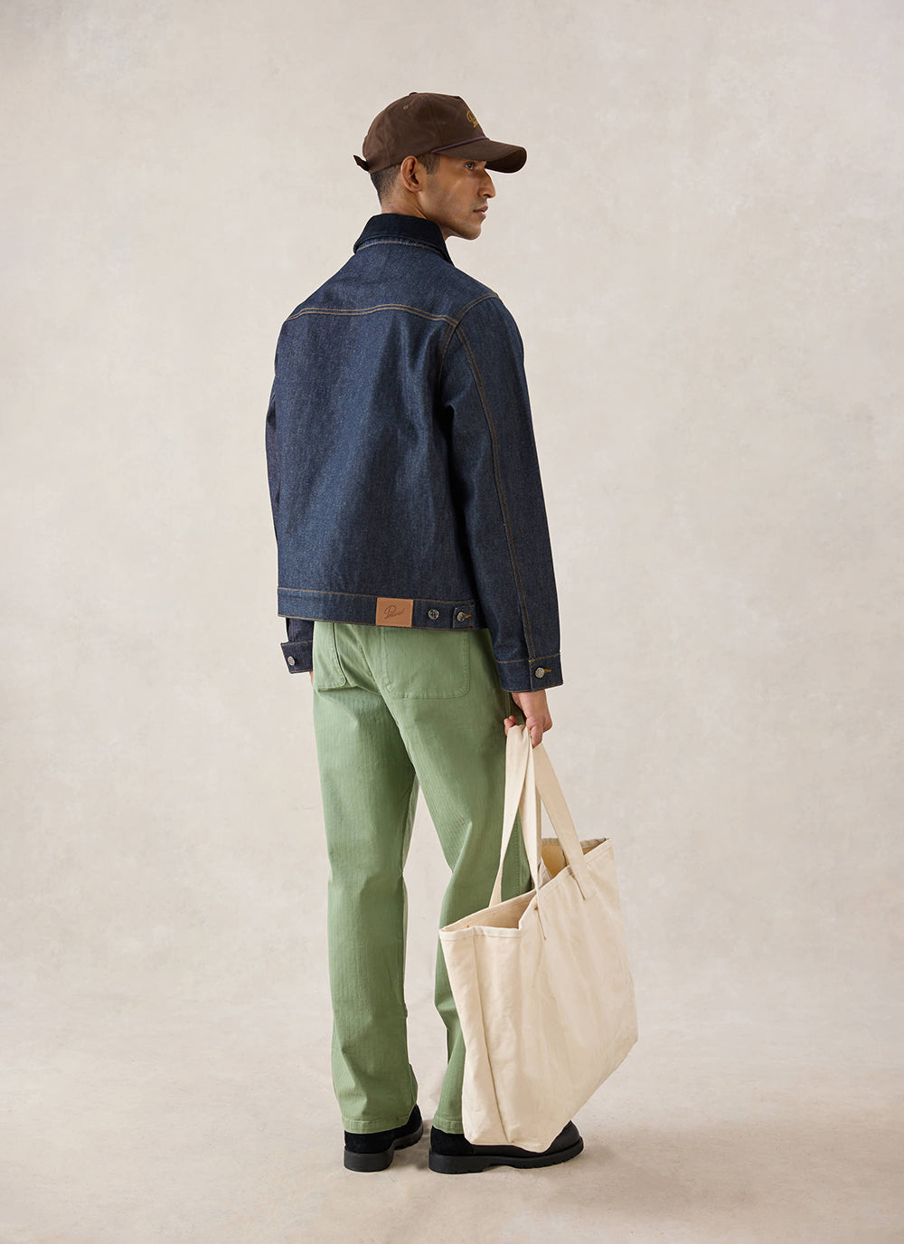 Men's Raw Denim Zip Jacket - Mackey - Indigo | Percival Premium