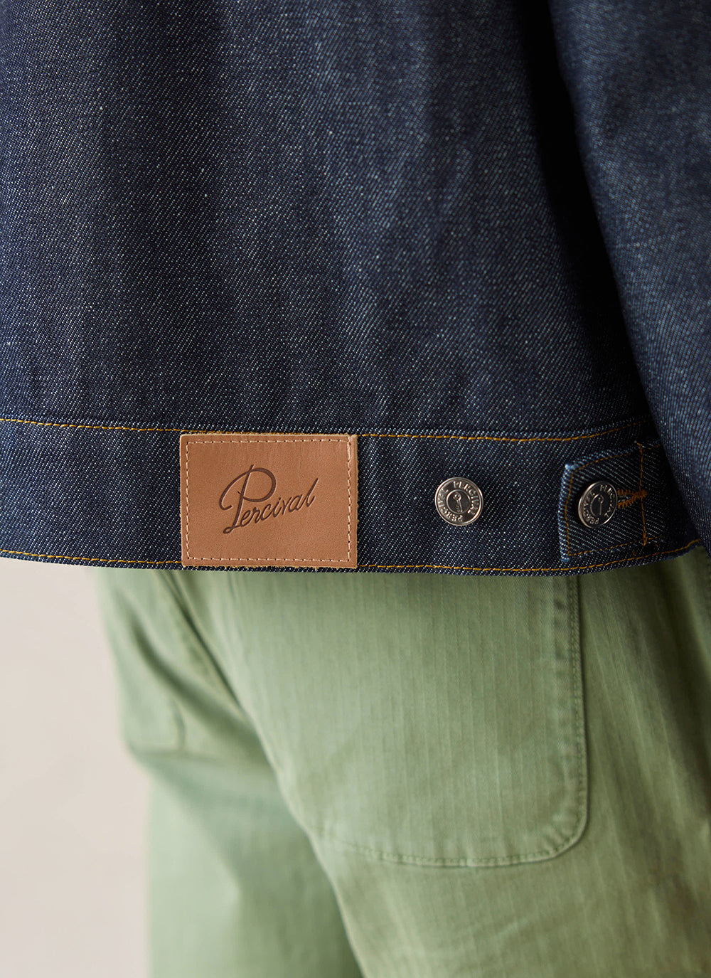 Men's Raw Denim Zip Jacket - Mackey - Indigo | Percival Premium