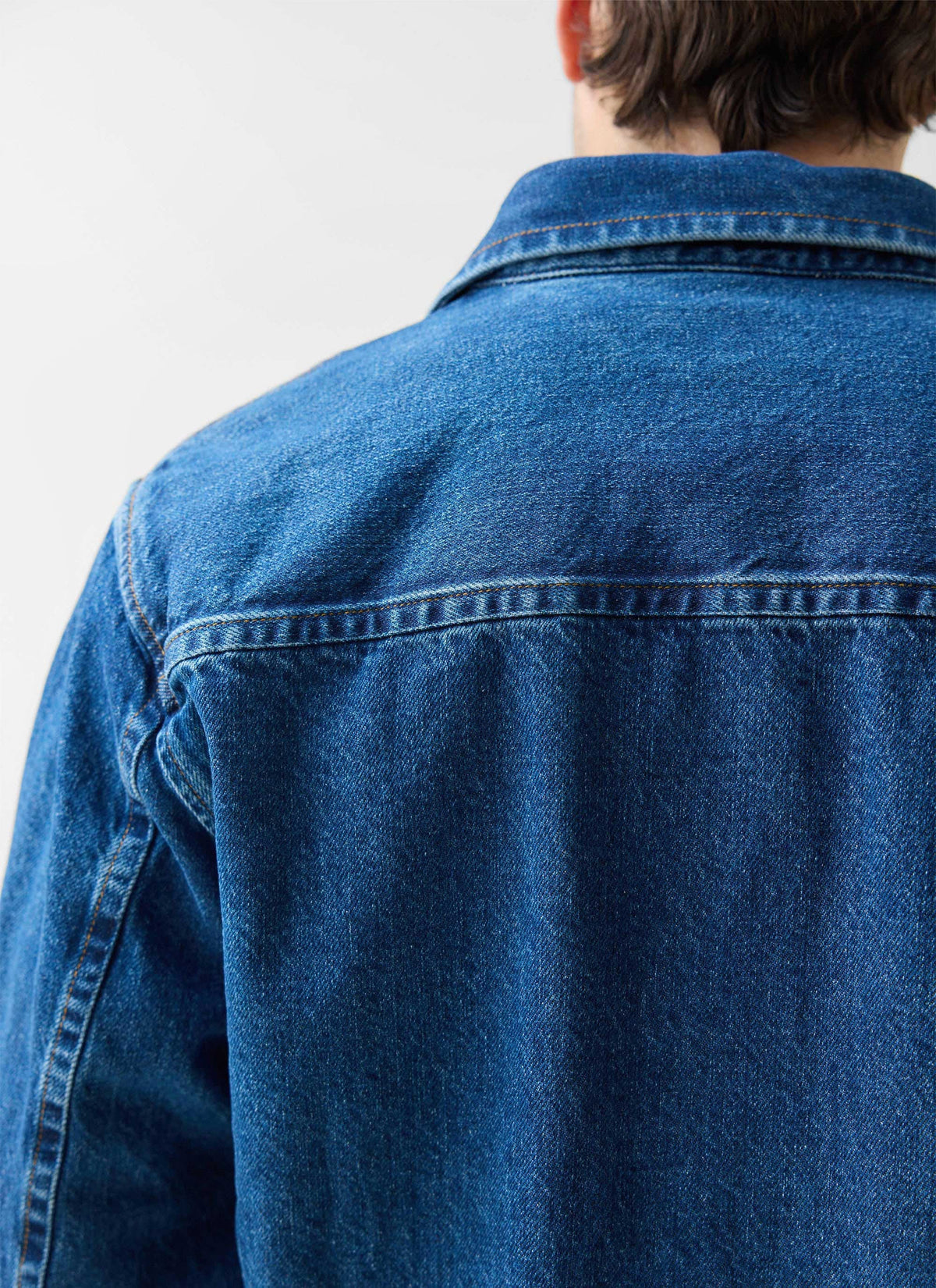 Men's Denim Overshirt - Cotton - Mid Wash Blue | Percival Deals