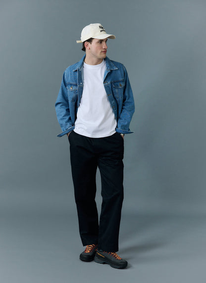 Men's Denim Trucker Jacket - Light Wash Blue | Percival Signature