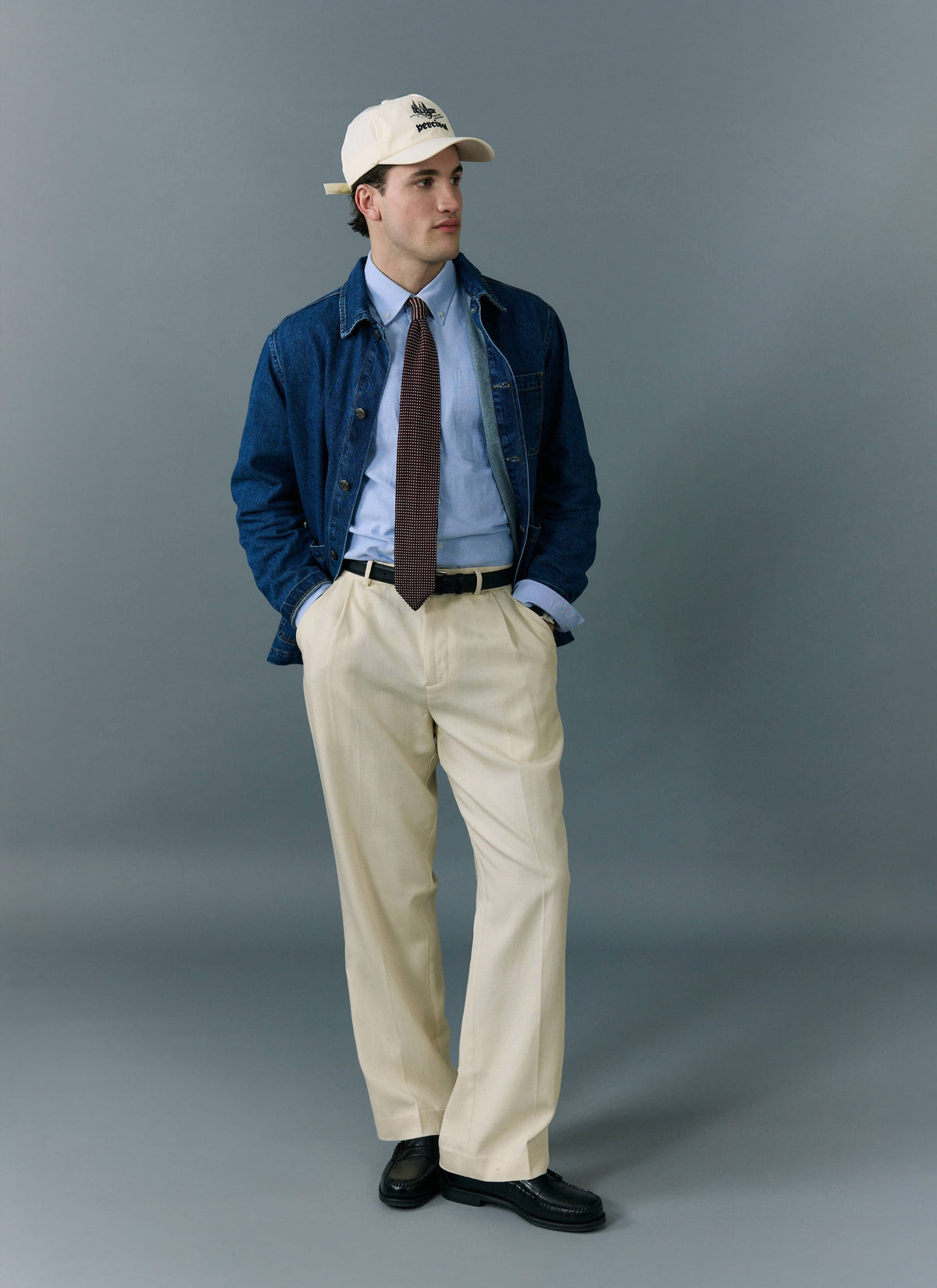 Men's Chore Jacket - Denim - Mid Wash Blue | Percival Special Offer