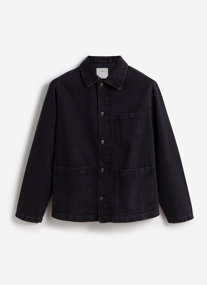 Men's Chore Jacket - Denim - Dark Indigo Blue | Percival Latest