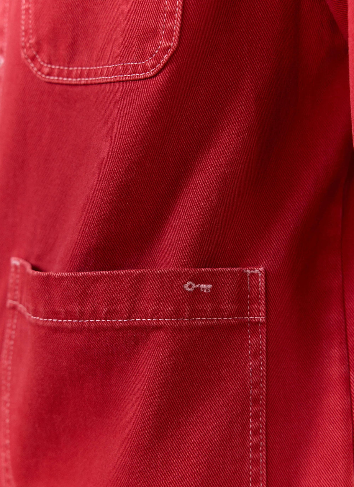 Men's Chore Jacket - Denim - Red | Percival Top Pick