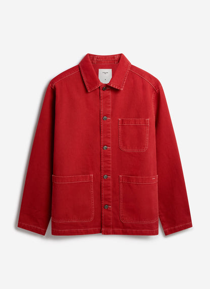 Men's Chore Jacket - Denim - Red | Percival Top Pick