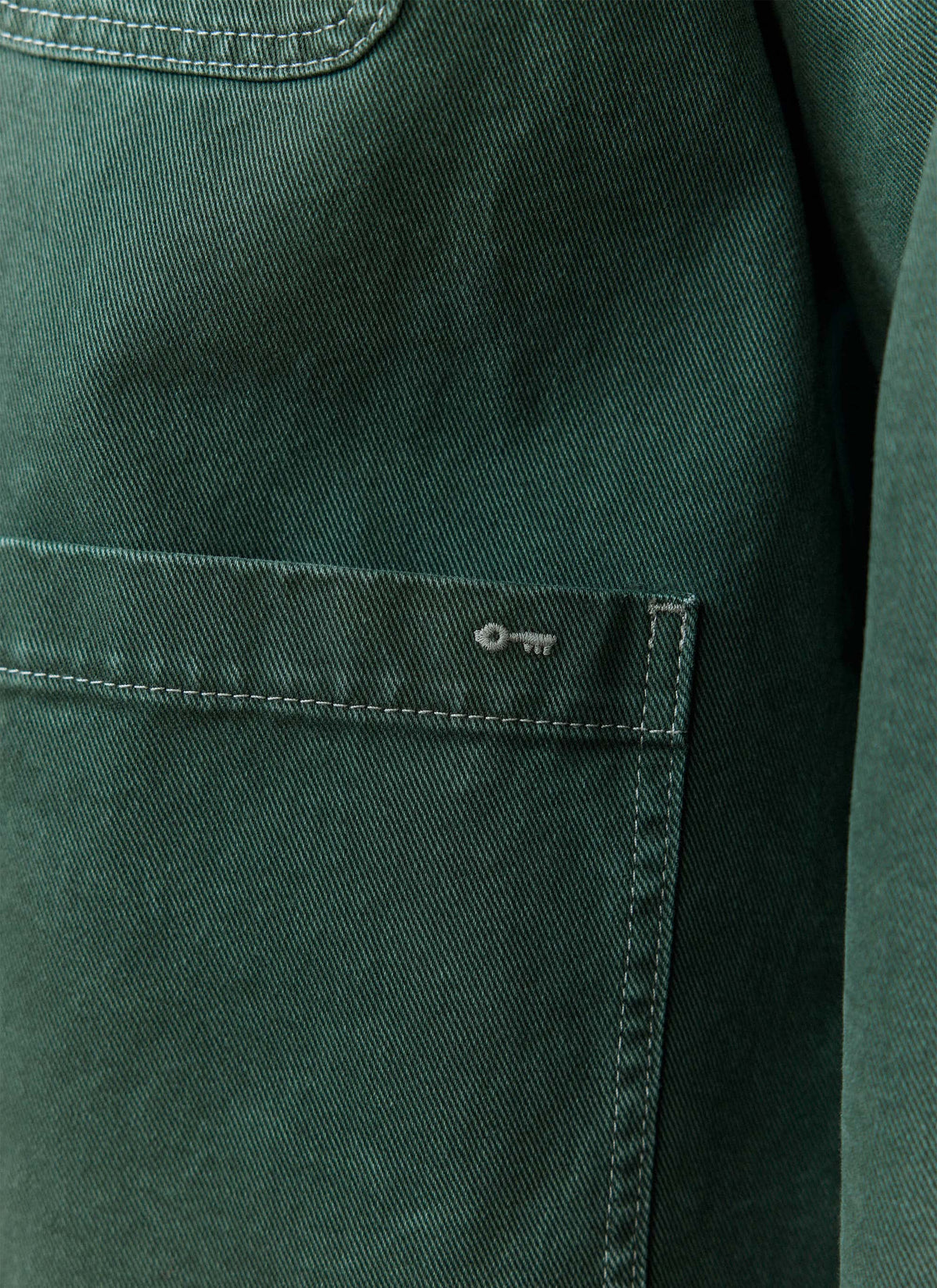 Men's Chore Jacket - Denim - Green | Percival Premium