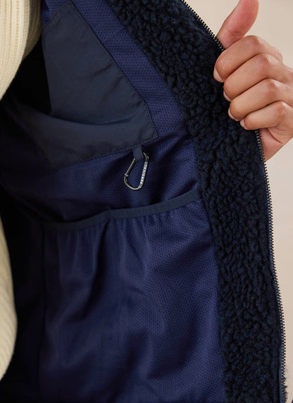Men's Wool Fleece Jacket - Navy Blue | Percival Discount