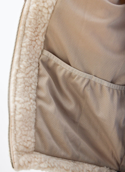 Men’s Full Zip Fleece Jacket - Wool - Ecru Cream | Percival Everyday