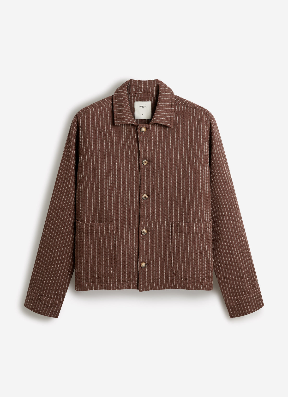 Men's Sorrento Overshirt Jacket - Linen - Brown | Percival Popular