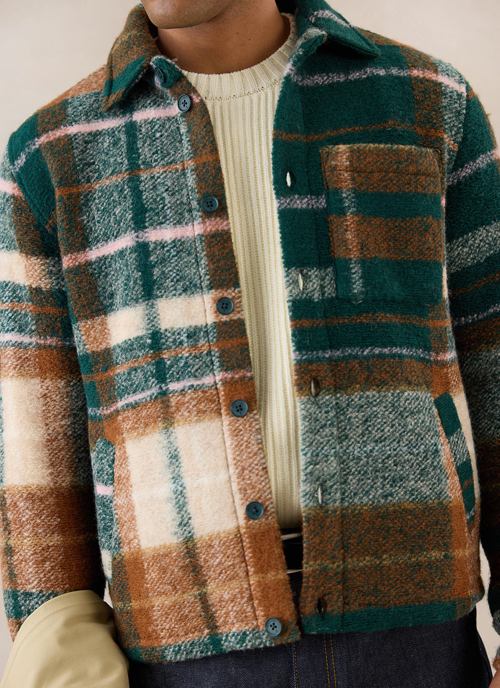 Knowles Overshirt - Wool - Multi Check - Percival | Percival Discount