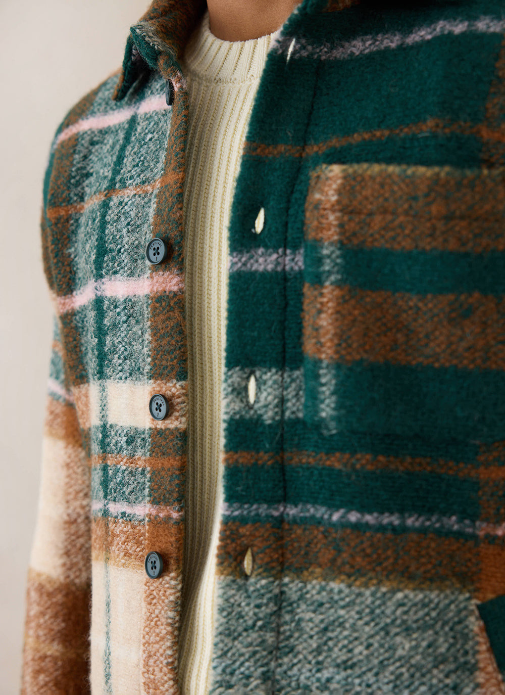 Knowles Overshirt - Wool - Multi Check - Percival | Percival Discount