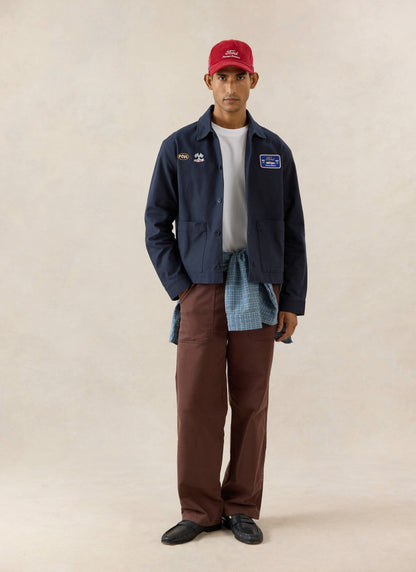 Men's GT40 Embroidered Canvas Jacket - Ford x Percival - Navy - Cotton | Percival Premium