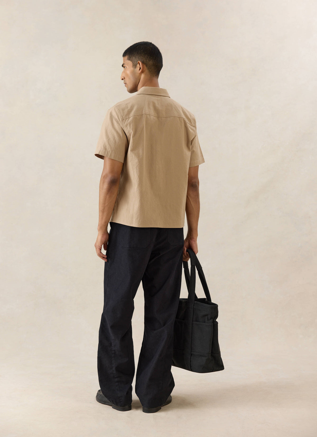 Men's Embroidered Mechanic Shirt - Cotton - Beige - Ford x Percival | Percival Best Seller