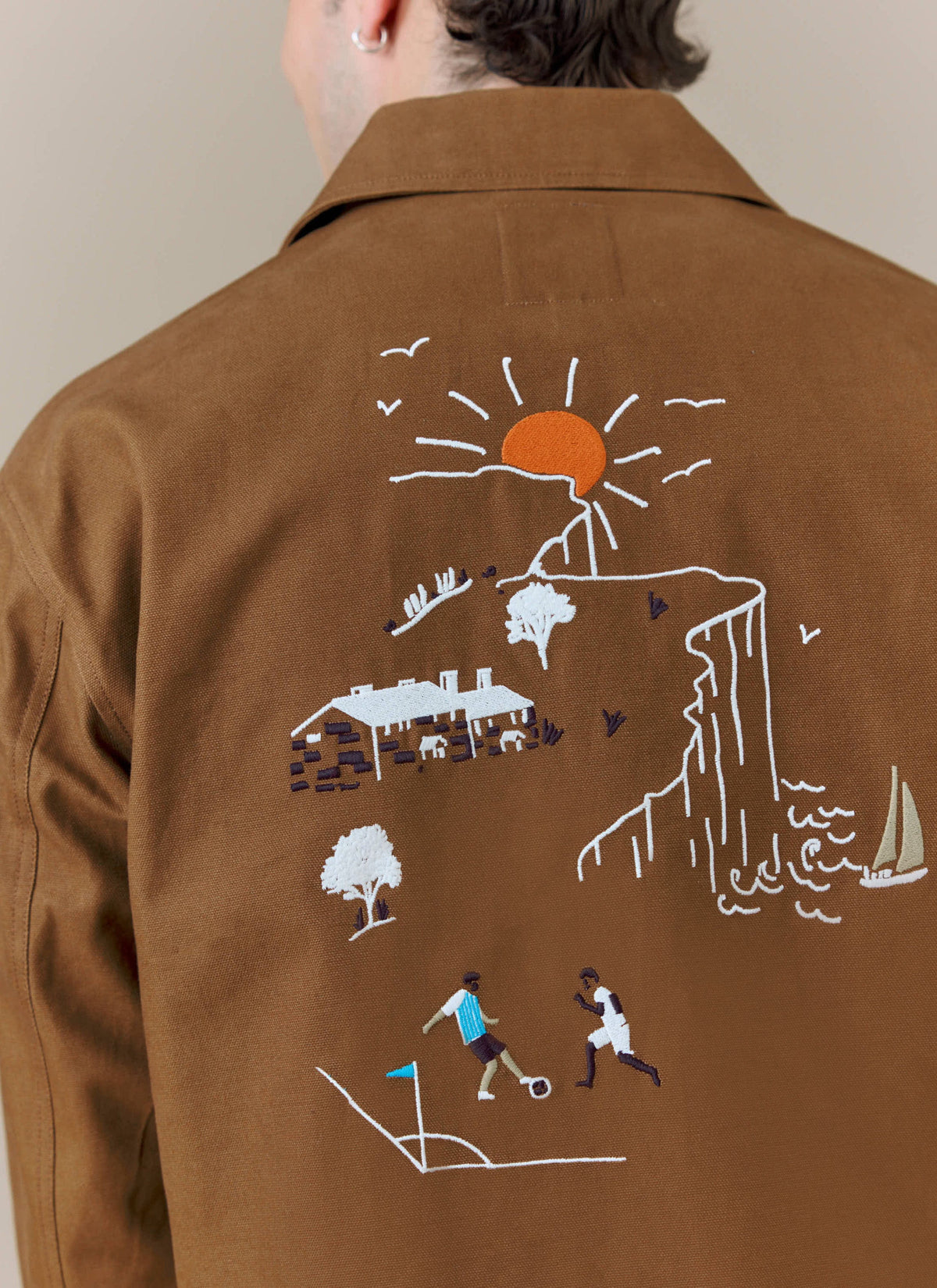 Men's Canvas Overshirt - BHAFC x Percival - Brown - Cotton | Percival Classic