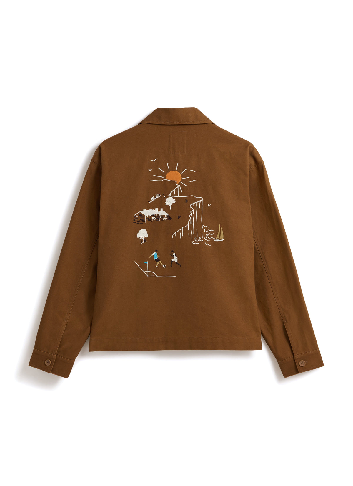 Men's Canvas Overshirt - BHAFC x Percival - Brown - Cotton | Percival Classic
