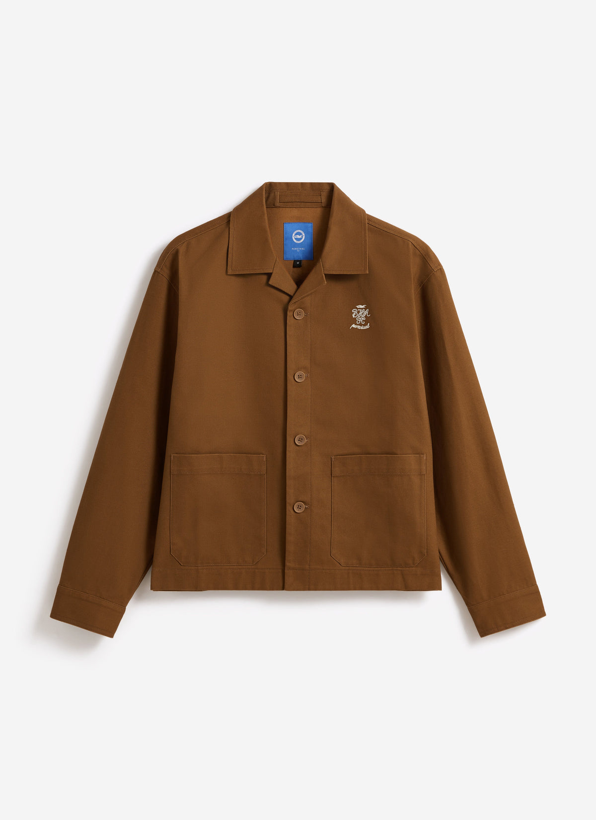 Men's Canvas Overshirt - BHAFC x Percival - Brown - Cotton | Percival Classic