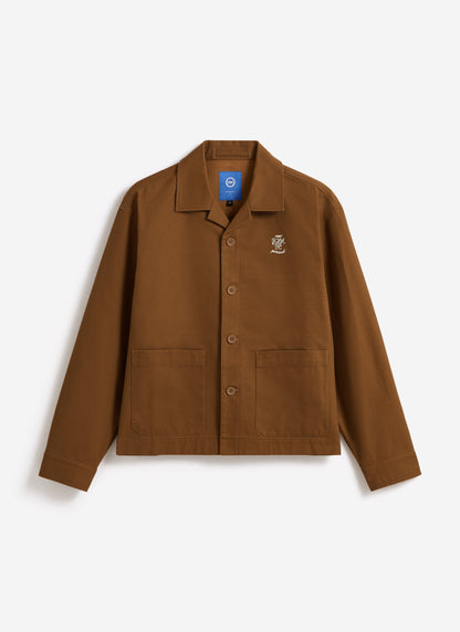Men's Canvas Overshirt - BHAFC x Percival - Brown - Cotton | Percival Classic