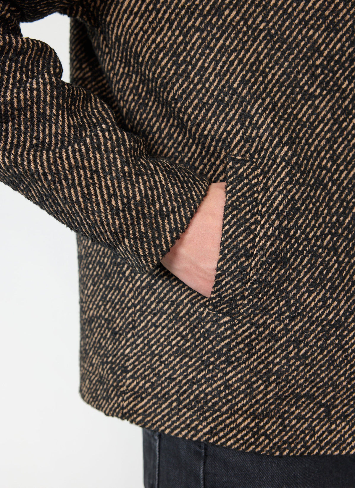 Men's Zip Overshirt - Twill Jacket - Oak Brown | Percival Best Price