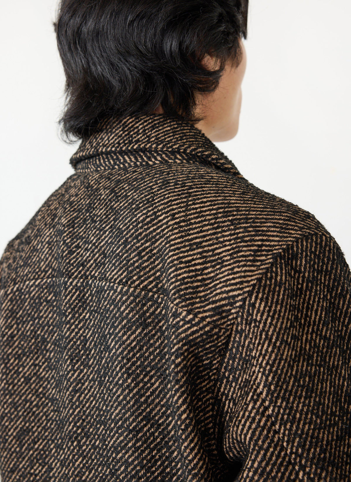 Men's Zip Overshirt - Twill Jacket - Oak Brown | Percival Best Price