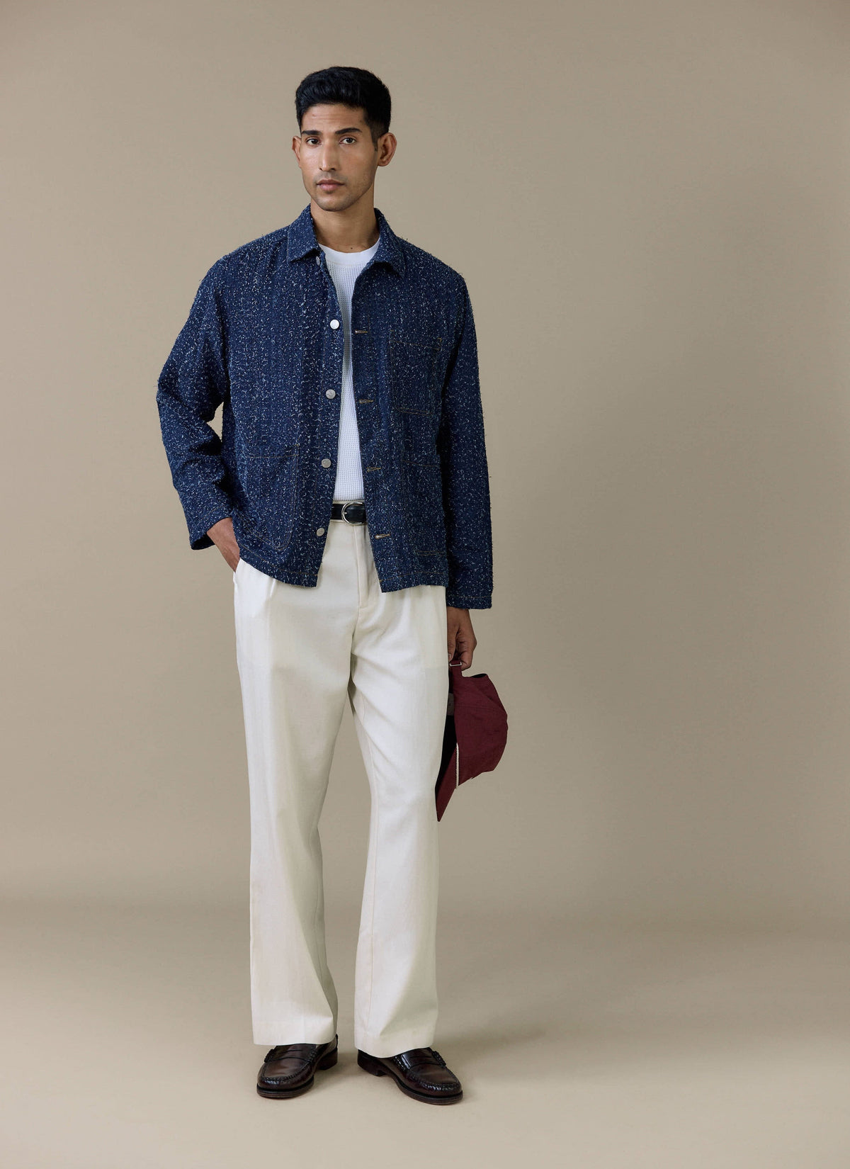 Men's Chore Jacket - Parsons - Cotton - Blue | Percival Classic