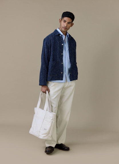 Men's Chore Jacket - Parsons - Cotton - Blue | Percival Classic