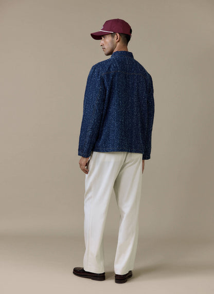 Men's Chore Jacket - Parsons - Cotton - Blue | Percival Classic