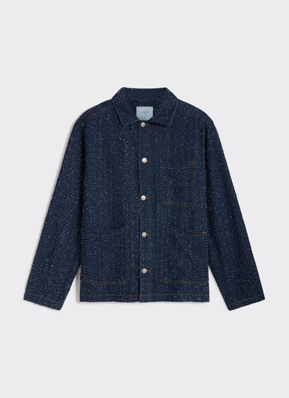 Men's Chore Jacket - Parsons - Cotton - Blue | Percival Classic