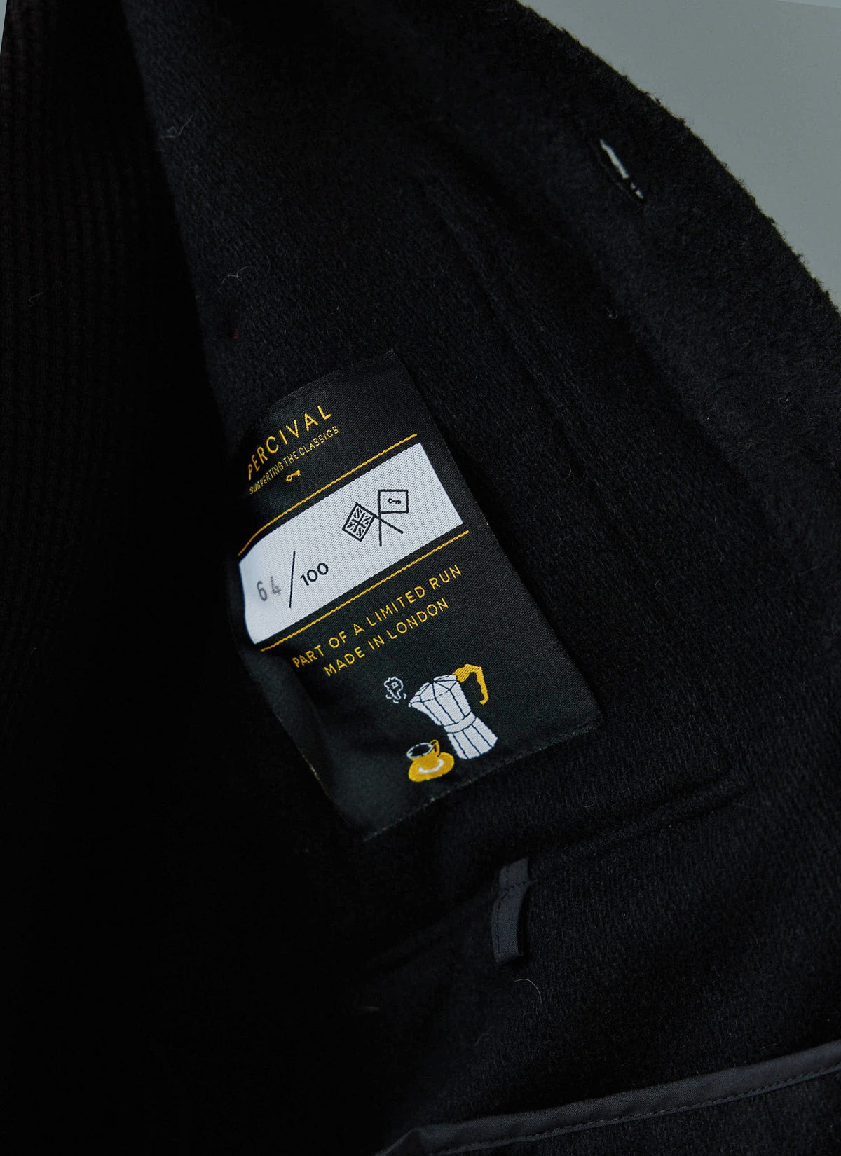 Men's Blanket Overshirt - Casentino Wool - Black | Percival Featured