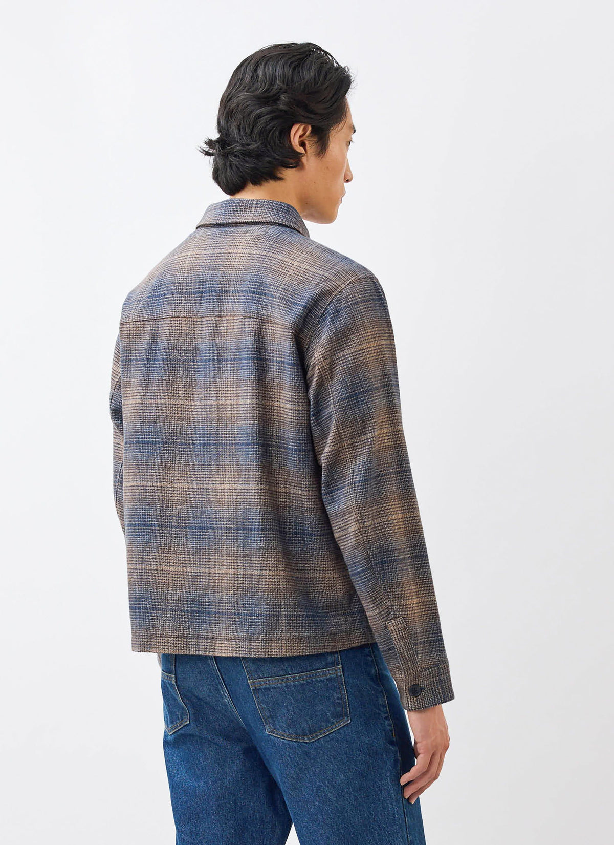 Men's Checked Overshirt: Luton - Cotton - Brown Multi | Percival Discount