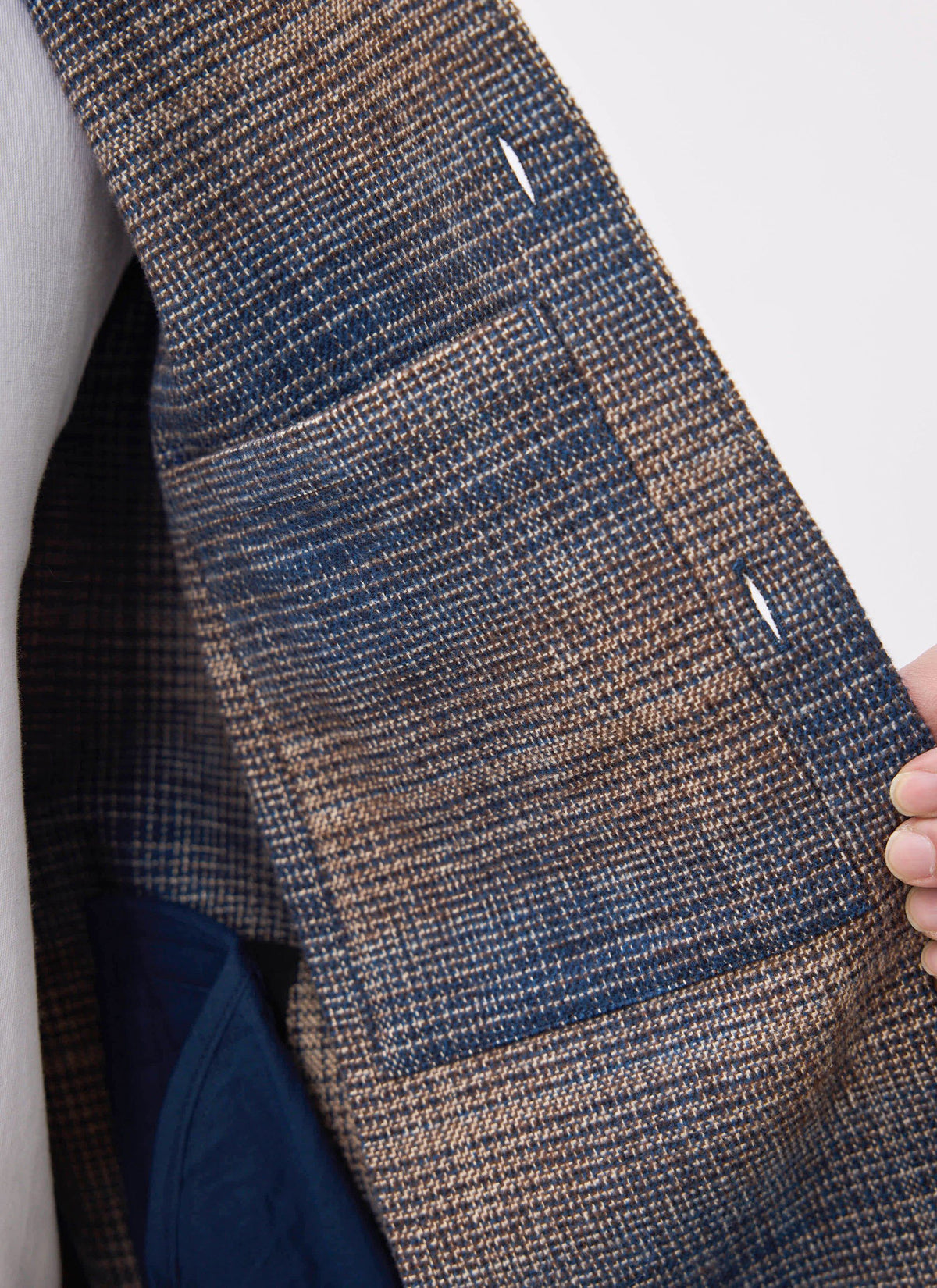 Men's Checked Overshirt: Luton - Cotton - Brown Multi | Percival Discount