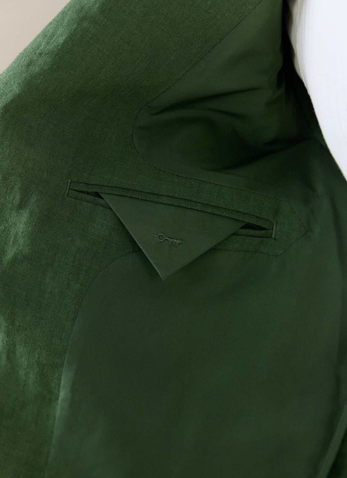 Men's Slim Fit Linen Blazer - Suit Jacket - Forest Green | Percival Top Pick