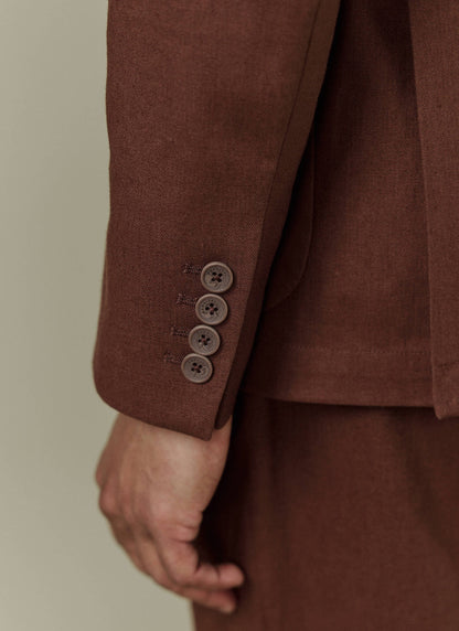 Men's Linen Blazer - Suit Jacket - Brown | Percival Smart Buy