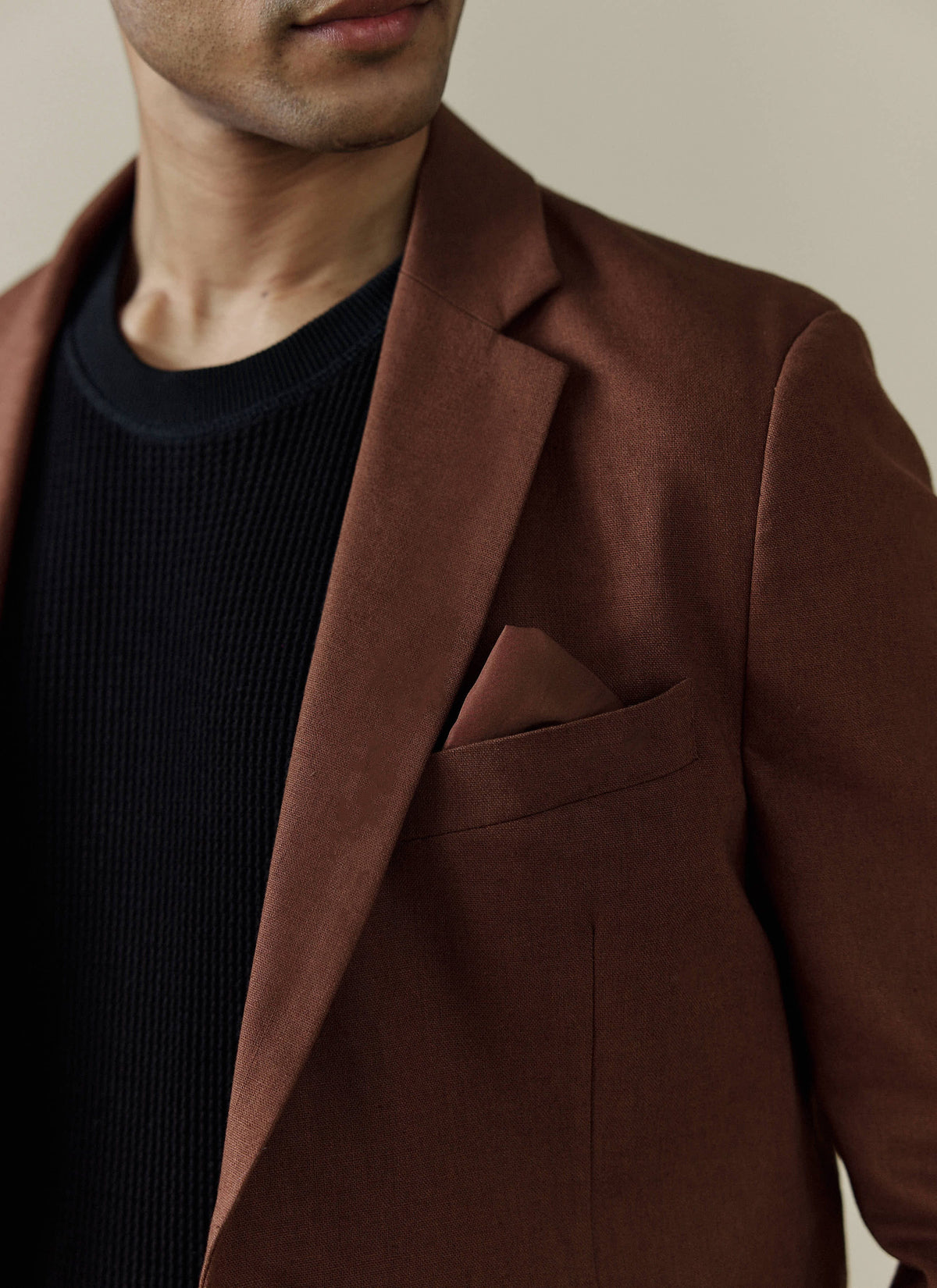 Men's Linen Blazer - Suit Jacket - Brown | Percival Smart Buy