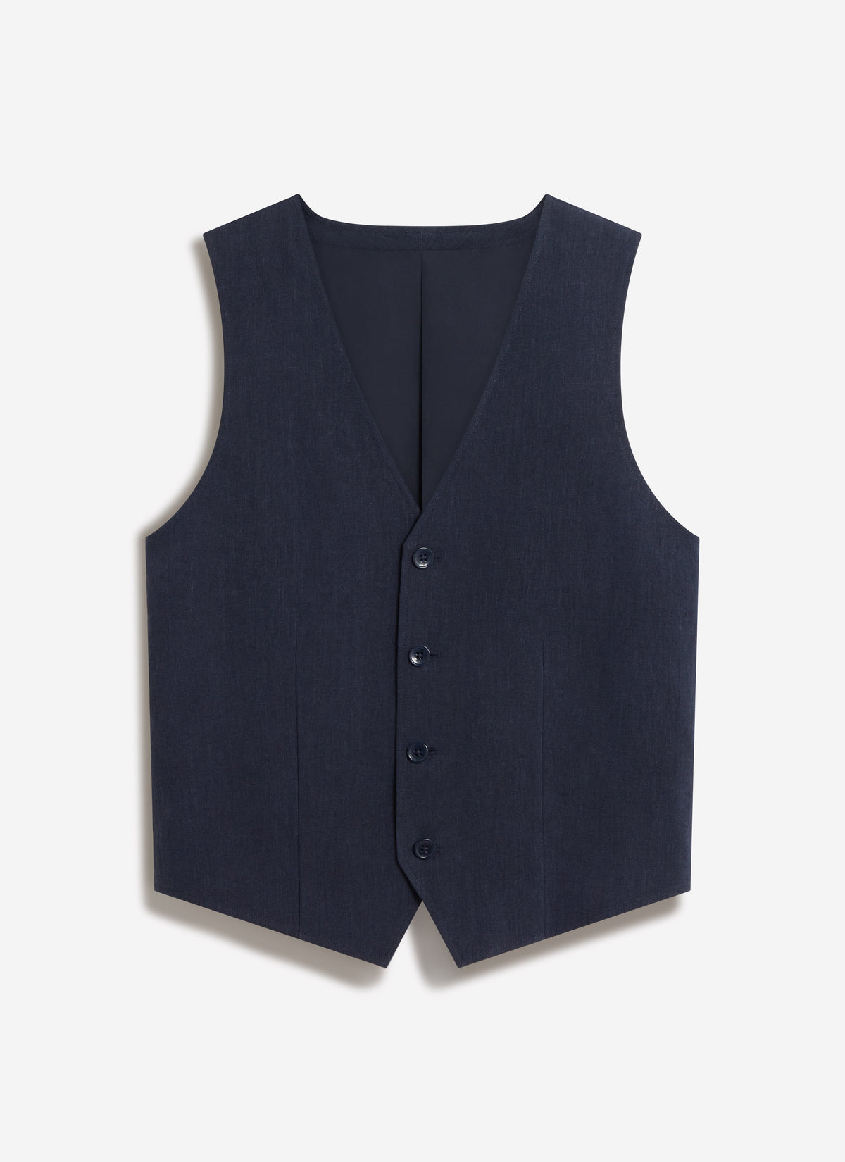 Men's Waistcoat - Linen - Navy Blue | Percival Signature