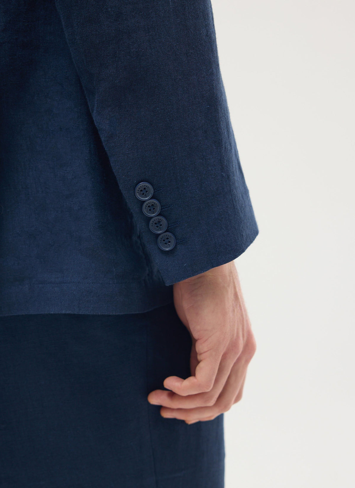 Percival Men's Linen Double Breasted Blazer - Wedding Suit Jacket - Navy Blue | Percival Top Pick