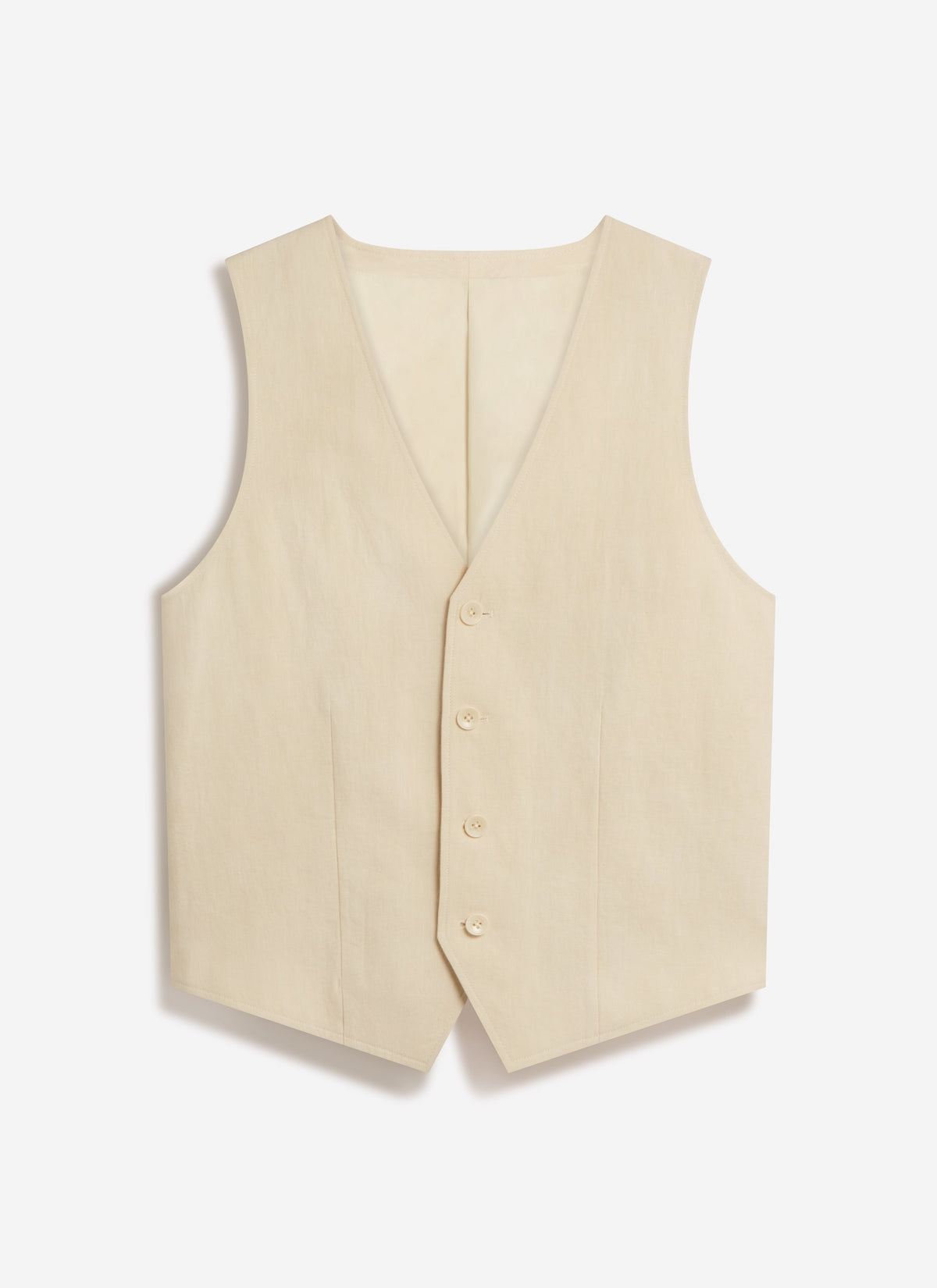 Men's Waistcoat - Linen - Cream | Percival New
