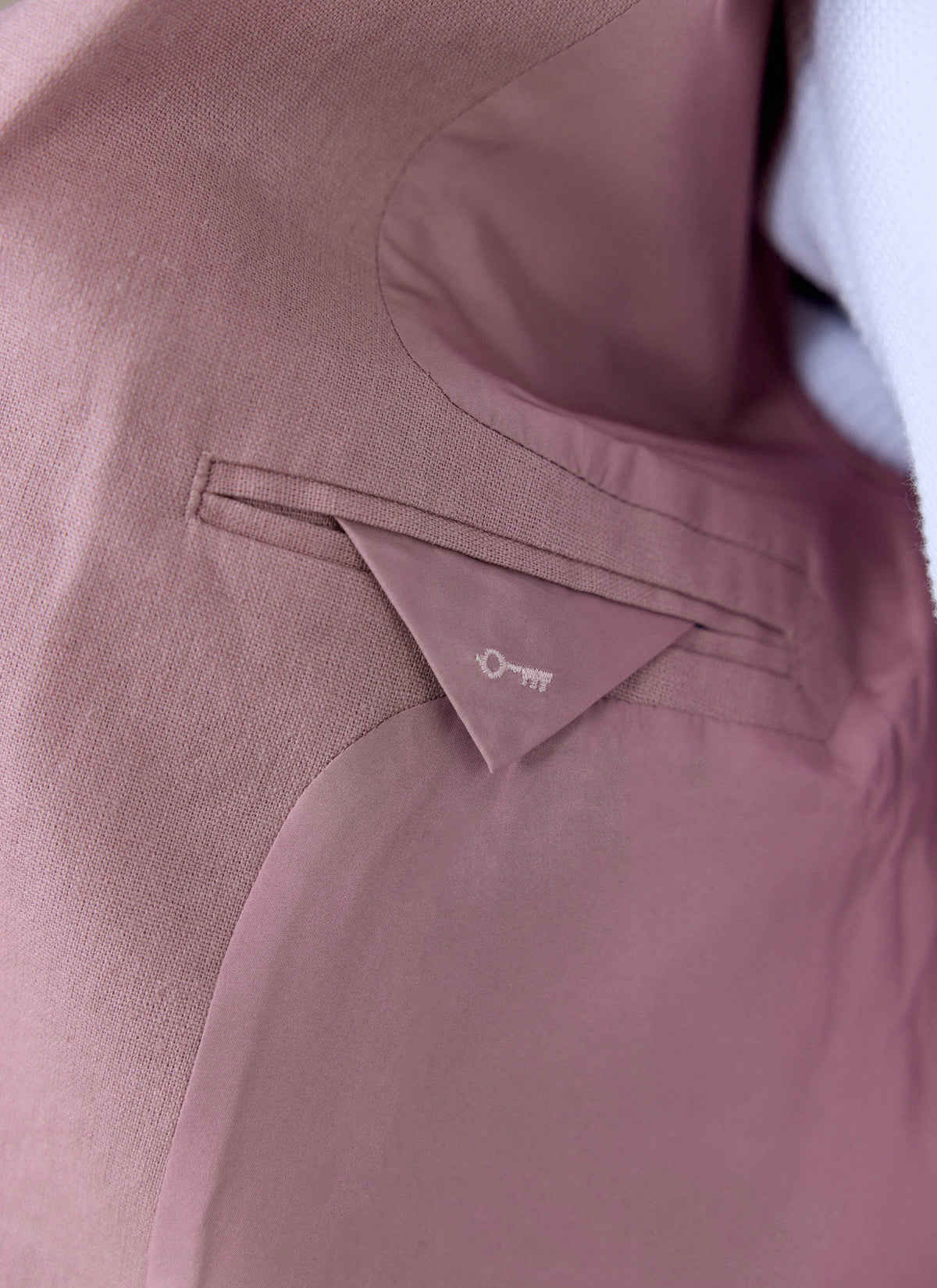 Men's Dusty Pink Tailored Blazer - Linen | Percival Trending