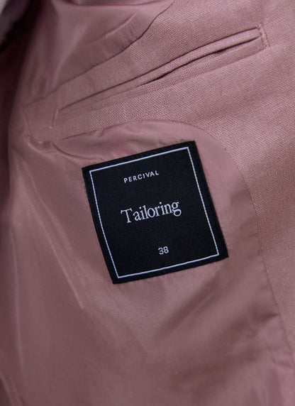 Men's Dusty Pink Tailored Blazer - Linen | Percival Trending