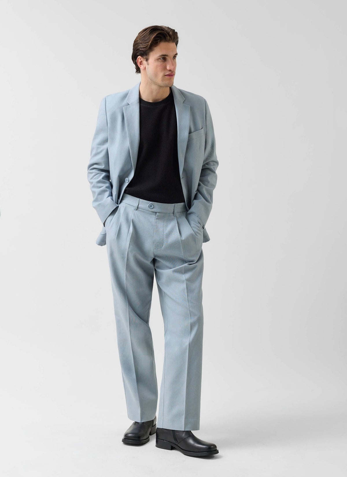 Percival Men's Linen Blazer - Wedding Suit Jacket - Light Blue | Percival Recommended